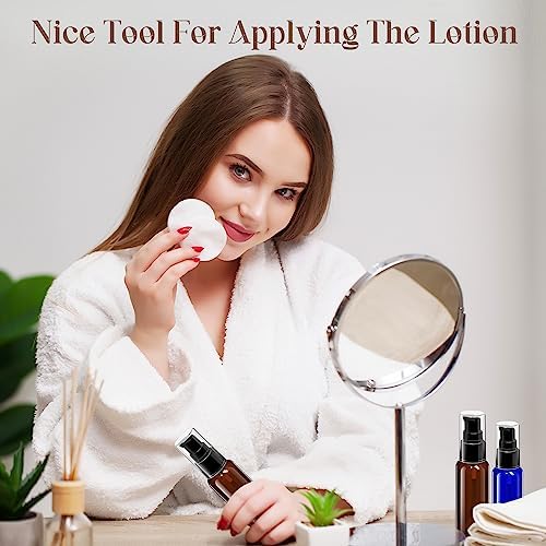 10 Pieces Travel Bottles Pump Bottles Dispenser 2oz/50ml Plastic Lotion Pump Bottle Clear Travel Toiletry Bottle Empty Spray Bottle with Black Cap for Lotion Cream Essential Oil(Brown) - Image 4