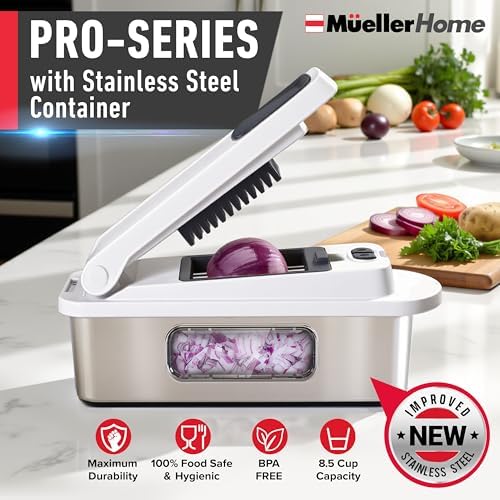 MUELLER HOME Pro-Series 10-in-1, Stainless Steel Multi Vegetable Chopper - Image 2