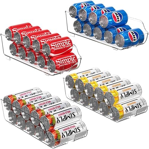 4-Pack Assorted Can Organizer for Refrigerator/Pantry