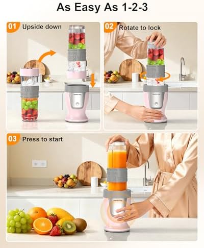 Smoothie Blender and Grinder Combo, 10-Piece Blenders Shakes - Image 3