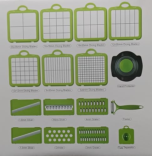 22PCS Multi-function Vegetable & Fruit Chopper, Mandolin Food Slicer, Veggie Shredder with Container, Essential Kitchen Gadgets (22 in 1, Gray) - Image 4
