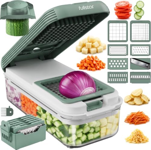 Essential Vegetable Chopper & Mandoline Slicer 8-in-1 Kitchen Tool