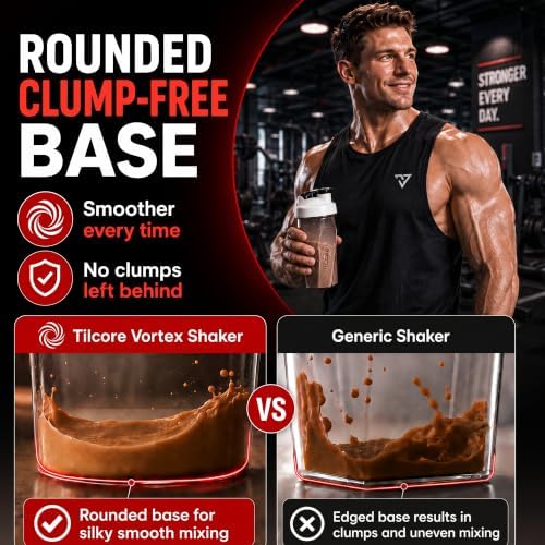 Vortex Protein Shaker Bottle 24 oz/700ml - Premium BPA-Free Pre-Workout Shaker Cup for Protein Shakes & Smoothies, Leak-Proof & Durable Bottle-Shakers for Active Lifestyles - Image 4