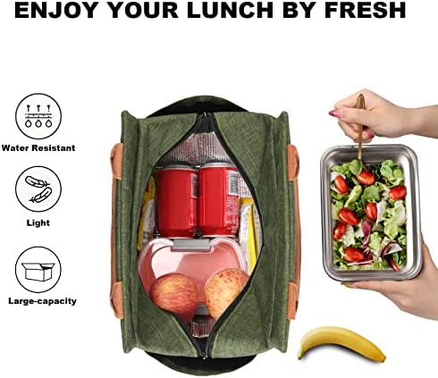 Lunch Box for Women Reusable Leakproof Insulated Lunch Bag-Green