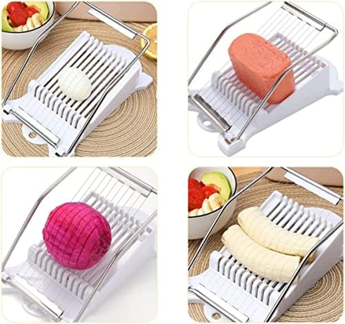 Multifunctional Stainless Steel Luncheon Meat Slicer,Home Slicing and Splitting Tools,Food Slicer for Butter Cheese Kiwifruit Strawberry Banana and Cooked Eggs Etc. (White) - Image 5