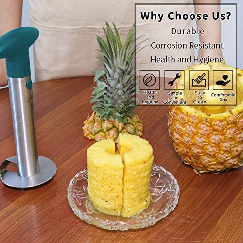 Pineapple Corer, [Upgraded, Reinforced, Thicker Blade] Newness Premium Pineapple Corer Remover