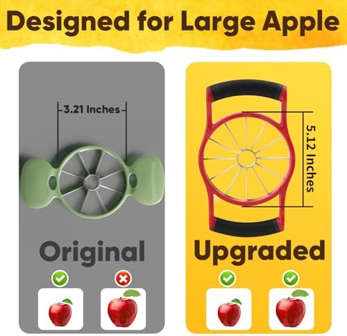 Newness 5.12-In Extra Large Apple Slicer Corer, 12-Blade Cutter