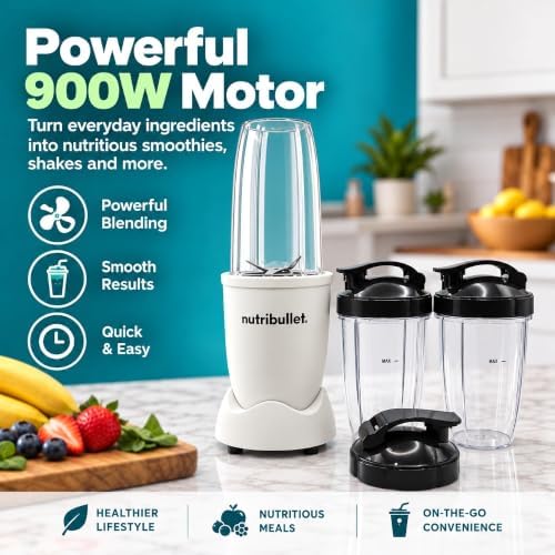 NutriBullet Special Edition NutriBullet Pro 900 - Watt Blender (White)