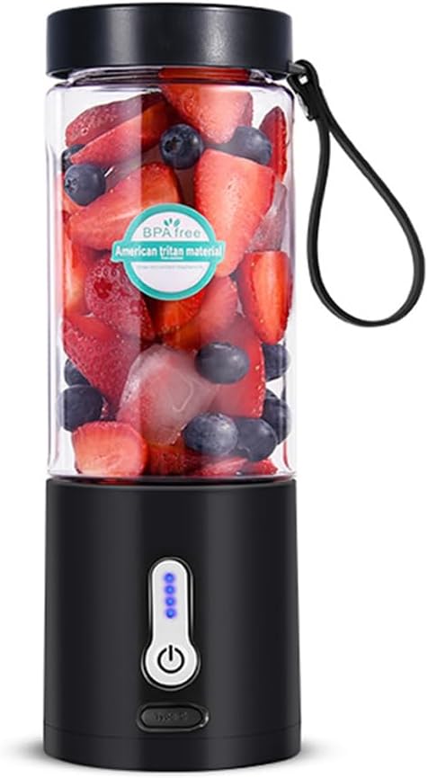 530ML Powerful Portable Blender for Smoothies Shakes USB Type-C Rechargeable Food Processor Fruit Mixer Machine Mini Juicer Blender Cup