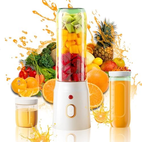 Generic Portable Blender for Shakes and , 2024 New  Size Blender with 10 Blades, USB Rechargeable Mini Blender   for Kitchen Travel Gym, White by Unknown