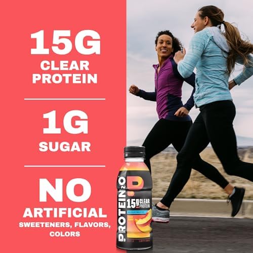15g Whey Protein Infused Water, Peach Mango, 16.9 Oz Bottle (Pack of 12)