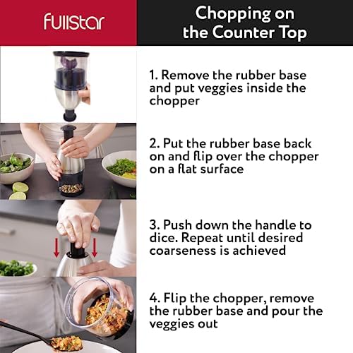 Fullstar Vegetable Chopper - Onion Chopper - Pro Food Slicer - Veggie Cutter with Container - Hand Dicer - Slicer & Dicer (Silver) - Image 6