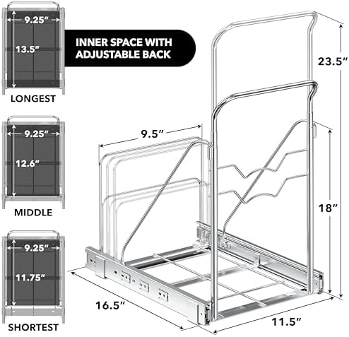 Pull Out Trash Can Shelf (for 7~13 Gal, Can Not Included)