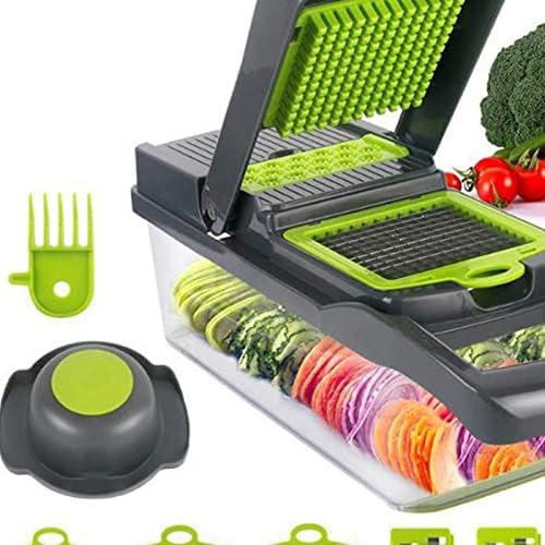 Vegetable Chopper, Multifunctional 15 in 1 Food Chopper Vegetable Slicer Potato Onion Chopper Veggie Chopper Dicer with Container - Image 6