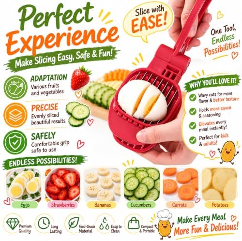 JAYVAR Large Egg Slicer for Hard Boiled Eggs with 304 Stainless Steel Blade - Image 2