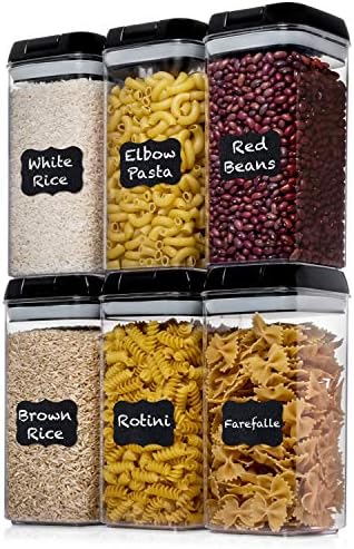 6 PC 1.2L Airtight Food Storage Containers with Lids BPA Free Plastic