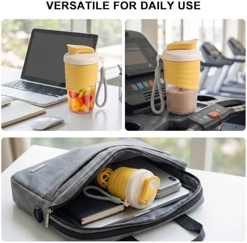 X SIM FITNESSX 530ML Protein Shaker Bottle, Small Portable Mixer Cup, BPA Free (YELLOW) - Image 2
