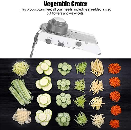 Adjustable Mandoline Slicer, Mandoline Slicer for Kitchen Stainless Steel Vegetable Chopper with 4 Adjustable Blades, Veggie Onion Tomato Slicer Julienne Cutter - Image 3