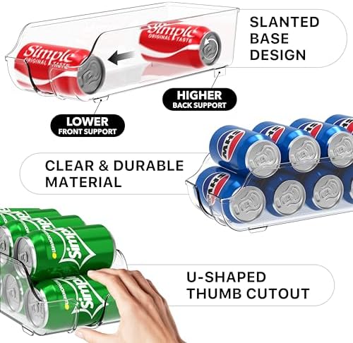 4-Pack Assorted Can Organizer for Refrigerator/Pantry