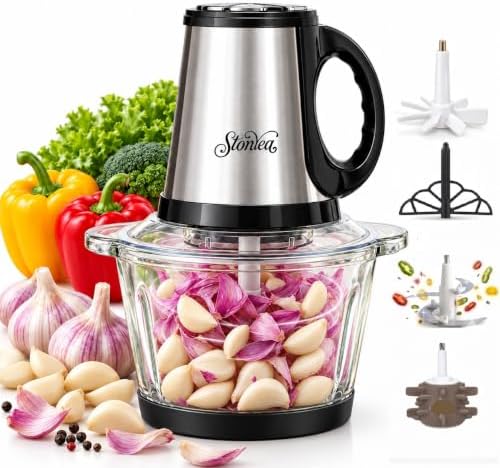 Electric Garlic Peeler & Chopper 300W – Automatic Garlic Peeler Machine with 2L Jar & Dual Blades, Electric Garlic Mincer, Vegetable Chopper & Silicone Garlic Peeler Skin Remover Tool by Unknown