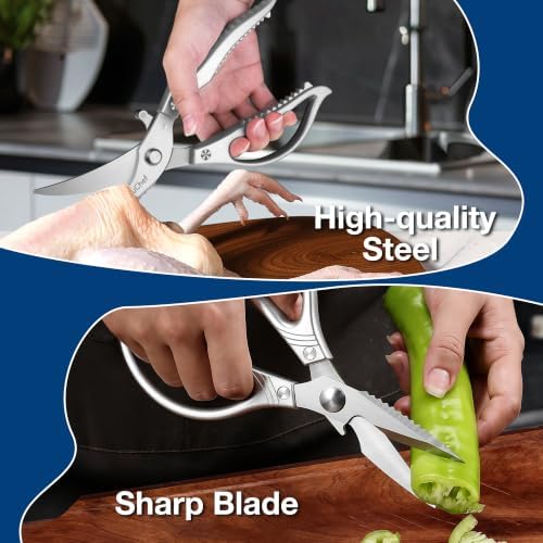 Kitchen Scissors for Food All Purpose: 2-Pack Kitchen Shears Heavy Duty