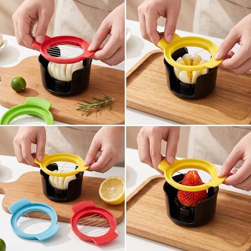 Egg Slicer for Hard Boiled Eggs, 5Pcs Stainless Steel Set - Image 5