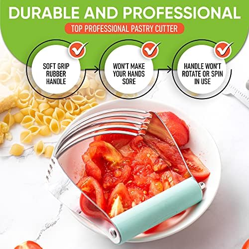 Spring Chef Large Dough Blender For Baking - Durable Pastry Blender - Mint - Image 5