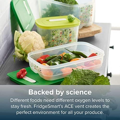 FridgeSmart Food Storage Container - Small Deep Tub 1.8L - Keeps Food Fresher For Longer - Secure Seal - Stackable for Easy Organisation - BPA Free Plastic - Tubs with Lid