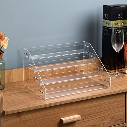 Acrylic Spice Rack, Tiered Spice Rack Shelf Seasoning Organizer
