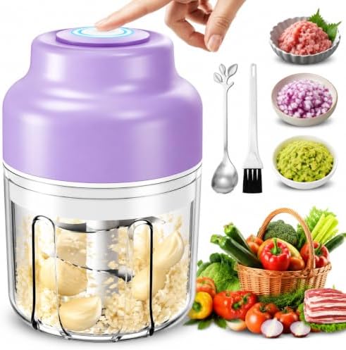 Electric Garlic Chopper Mini, 320ml Rechargeable Cordless Mini Food Chopper by Unknown