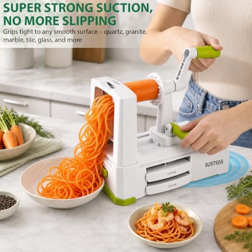 Vegetable Spiralizer, 5 Blades Zucchini Spiralizer Noodle Maker
