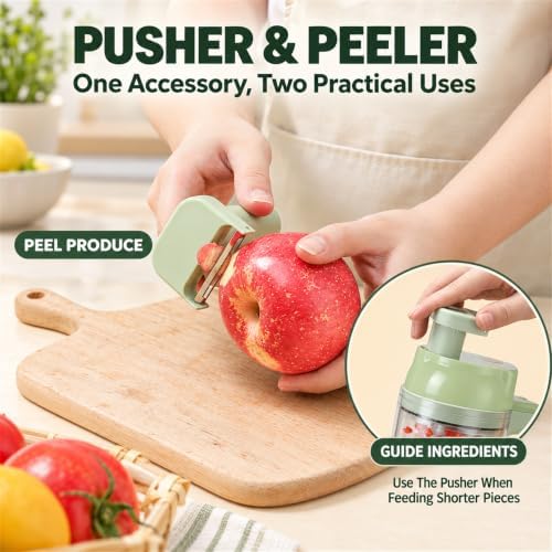 5-in-1 Handheld Electric Vegetable Cutter, Mini Food and Fruit Chopper Set - Image 5