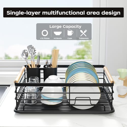 Dish Racks for Kitchen Counter, Black