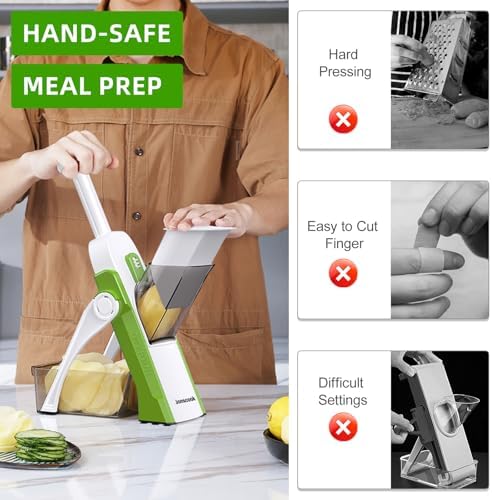 Safe Mandoline Slicer for Kitchen, Professional Vegetable Potato Slicer - Image 2