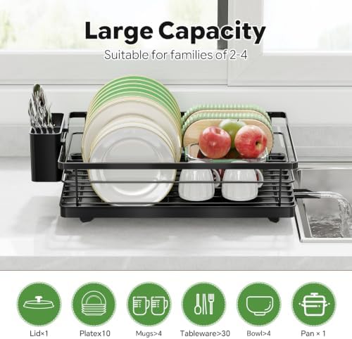 Dish Drying Rack for Kitchen Counter, 15.75'' D x 12'' W