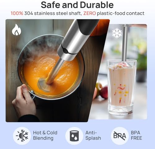 10-in-1 Immersion Hand Blender Max 1100W, Trigger Speed Control
