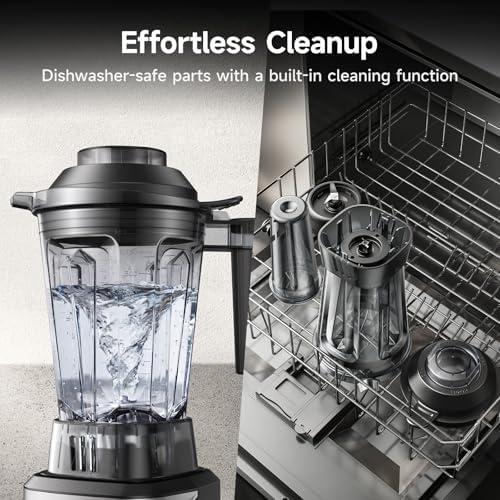 2400W Peak Countertop Blender for Kitchen, 64oz Pitcher & 24oz Travel Cup - Image 6
