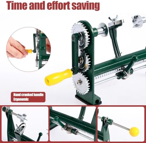 Peeler, Fruit Peeler Machine with Hand Crank, Stainless Steel Corer Slicer Peeler, Manual Fruit Peelers, Labor Saving Fruit Peeler for Orange Pear, 25cm in Length