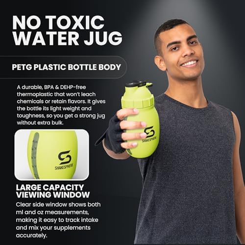 44oz Shaker Jug, Double Walled, BPA-Free, Fluorescent Yellow