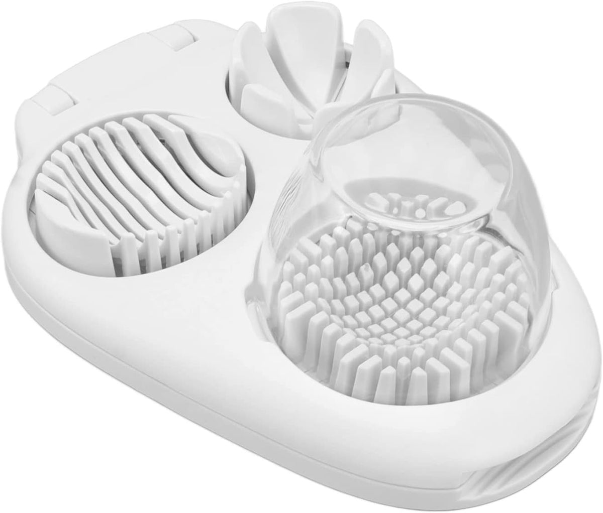 Egg Slicer for Hard Boiled Eggs, ABS Egg Dicer with 3 Slicing Modes, Stainless Steel Wire Eggs Cutter, Strawberry Slicer, Egg Masher with Cover, Kitchen Cutter for Decoration Salad Sandwich