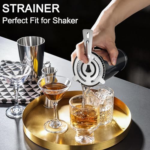 Boston Cocktail Shaker Set, 18 oz & 28 oz, Stainless Steel (Silver)