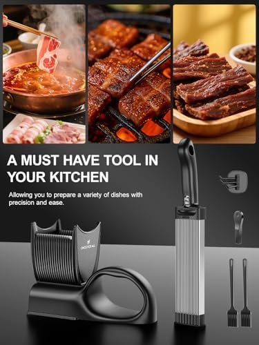 ONCE FOR ALL Fresh Meat Slicer, Adjustable 2 or 4 mm, Jerky Slicer, 17-in-1 - Image 2