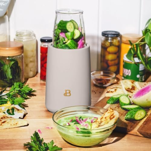 Personal Blender 12-Piece Set, 240W Motor, Emulsifying Stainless Steel Blade System, 16oz Travel Cup with Straw, BPA-Free Dishwasher Safe Jars (Porcini Taupe) - Image 2