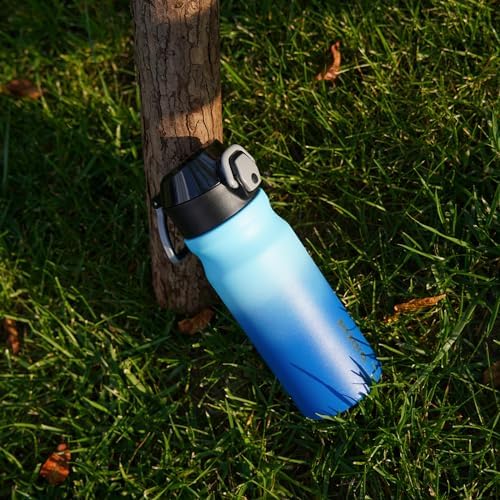BJPKPK 18 oz Water Bottle with Straw & Handle, Insulated Stainless Flask - Image 6