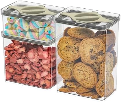 Airtight Pantry Storage Container 5 PC Set, Twist-Lock Lid Sand