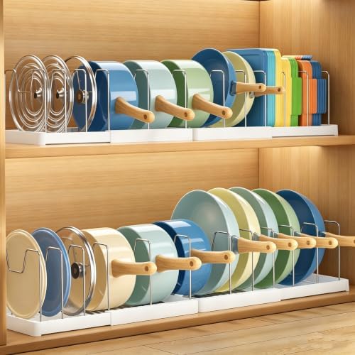 31.5" Expandable Pots and Pans Lid Organizer Under Cabinet (2 Pack)