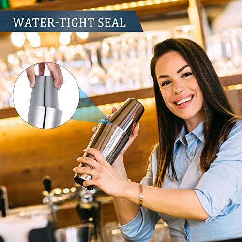 9-Piece Cocktail Shaker Set – 800ml Boston Shaker Dual Jiggers Muddler Bar Spoon Strainer Tongs & Pourers – Gift Box for Home Entertaining