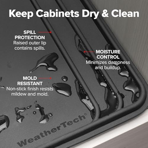 Sink Mat - Waterproof Under Sink Liner Mat for Kitchen Bathroom – 46” x 22” Inches - Durable, Flexible Tray – Home Undersink Organizer Must Haves, Tan, Made from Plastic