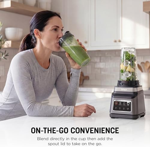 Ninja BN751 Professional Plus DUO Blender, 1400 Peak Watts, 3 Auto-IQ Programs for Smoothies, Frozen Drinks & Nutrient Extractions, 72-oz. Total Crushing Pitcher & (2) 24 oz. To-Go Cups, Black - Image 5