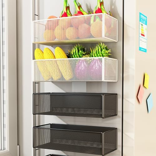 Magnetic Shelf Fridge Basket Bin for Washer Dryer Locker Whiteboard Cabinet